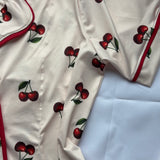Pijama curto cereja