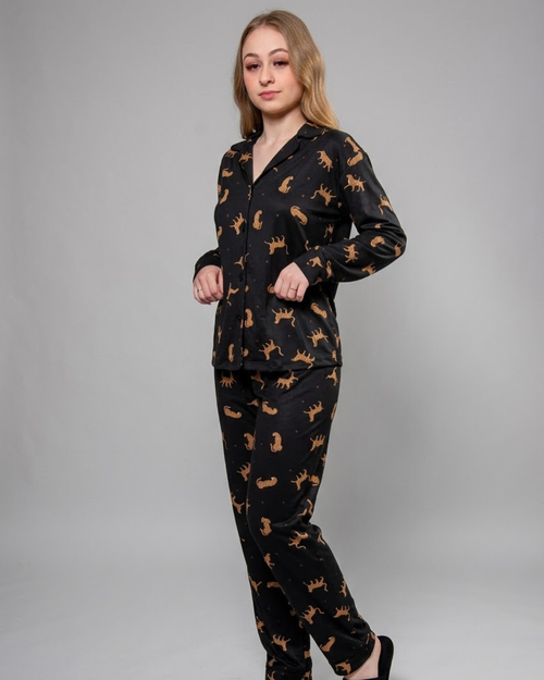 Pijama onça preto