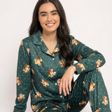 Conjunto de Pijama Gatinho com Botões