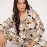 Conjunto de Pijama Estampado com Camisa e Calça
