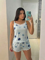 pijama fundo do mar
