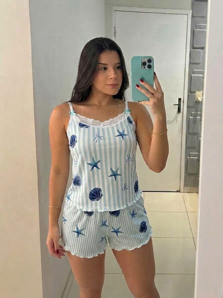 pijama fundo do mar