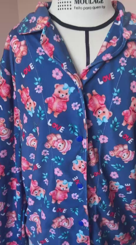 Pijama plush ursinho